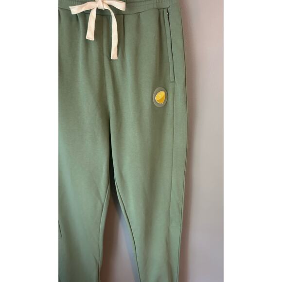 NWT Eubi Joggers Size Large Green Zipper Pockets - Picture 4 of 7